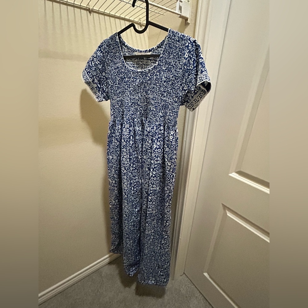 Blue Floral Maxi Dress